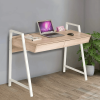 Wood Computer Desk Computer Table Writing Desk Workstation Study Home Office Furniture with Two Drawers,White