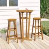 Patio Bar Table √ò23.6"x41.3" Solid Wood Acacia