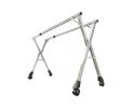SOGA 2.4m Portable Standing Clothes Drying Rack Foldable Space-Saving Laundry Holder with Wheels