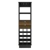 Bar Cabinet Bureck, Living Room, Black / Walnut