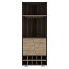 Corner Bar Cabinet Albarr, Living Room, Dark Oak / Pine