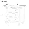 U_STYLE 3-Drawer Storage Wood Cabinet, End Table with Pull out Tray (As Same As WF296671AAB)