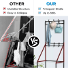 5 Tiers Shoe Rack,Shoe Rack Organizer, Shoe Rack & Coat Rack, Space-Saving Shoe Rack for Closet, Non-Woven Fabric Shoe Shelf,Black