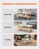 Rattan Coffee Table Rectangle Rattan Coffee Table 2-Tier for Living Room