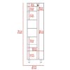 Nala Cleaning Cabinet, Double Door Cabinet, Four Legs, Five Shelves -White