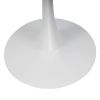 31.5"H White Tulip Table Mid-Century Dining Table with Round MDF Table Top;  Pedestal Dining Table;  End Table Leisure Coffee Table XH
