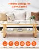 Rattan Coffee Table Rectangle Rattan Coffee Table 2-Tier for Living Room