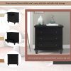 U_STYLE 3-Drawer Storage Wood Cabinet, End Table with Pull out Tray (As Same As WF296671AAB)