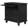 U_STYLE 3-Drawer Storage Wood Cabinet, End Table with Pull out Tray (As Same As WF296671AAB)