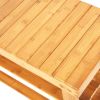 90cm Strip Pattern Tiers Bamboo Stool Shoe Rack for Kids Wood Color RT