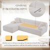 U_Style Modern Large L-Shape Modular Sectional Sofa for Living Room, Bedroom, Salon, 2 Piece Free Combination, Simplified Style(old sku:WY000356AAA)
