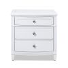 Dauphin 3-Drawer Accent End Table, Grey Cashmere Wood