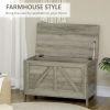 30" Farmhouse Storage Chest, Lift Top Box Organizer with Safety Hinge to Open Up 150¬∞ for Bedroom, Entryway, Living Room, Gray
