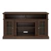 Classic TV Media Stand Modern Entertainment Console for TV Up to 65" with Open and Closed Storage Space, Espresso, 58.25"W*15.75"D*32"H