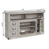 Traditional TV Media Stand Farmhouse Rustic Entertainment Console for TV Up to 65" with Open and Closed Storage Space, Light Gray