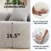 [VIDEO provided ]4 Seater Grey Sofa with Chenille fabric, 30D ,60 Hardness full sponge,4 pillow for Living Room