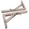 12" Folding Shelf Brackets Heavy Duty Stainless Steel Collapsible Shelf Bracket for Table Work Bench Space Saving DIY Wall Mounted Bracket Max Load 33