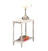 Modern Transitional White 1pc Side Table/Nightstand Hidden Tray Open Shelf Sofa Side Table Turned Legs Multifunctional Home Furniture