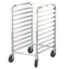 VEVOR Bun Pan Rack, 10-Tier Commercial Bakery Racks with Brake Wheels, Aluminum Racking Trolley Storage for Half & Full Sheet