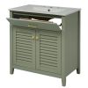 30-Inch Bathroom Vanity with Ceramic Sink Combination, Ample Storage - Features 1 Pullout and Multifunctional Shelf Dividers