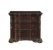 Royal Bedroom Cherry Finish Nightstand of 3 Drawers Ring Pulls Traditional Home Furniture