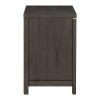 1pc Elegant Look Nightstand of 3 Drawers Gold Tone Pulls Brown Gray Silver Finish Modern Bedroom Furniture