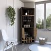 Corner Bar Cabinet Albarr, Living Room, Dark Oak / Pine