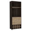 Corner Bar Cabinet Albarr, Living Room, Dark Oak / Pine
