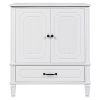 30" Bathroom Vanity with Sink Vintage Style, Multi-functional Storage Space, Door Shelf, Soft-closing Door, White