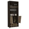 Corner Bar Cabinet Albarr, Living Room, Dark Oak / Pine