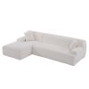 U_Style Modern Large L-Shape Modular Sectional Sofa for Living Room, Bedroom, Salon, 2 Piece Free Combination, Simplified Style(old sku:WY000356AAA)