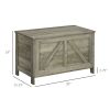 30" Farmhouse Storage Chest, Lift Top Box Organizer with Safety Hinge to Open Up 150¬∞ for Bedroom, Entryway, Living Room, Gray