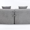 [VIDEO provided ]4 Seater Grey Sofa with Chenille fabric, 30D ,60 Hardness full sponge,4 pillow for Living Room