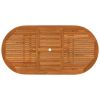 5 Piece Patio Dining Set Solid Wood Eucalyptus