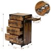 Industrial Salon Beauty Styling Station, 4-Wheel Rolling Cart with Large Storage Space for Hair Dryer, Curling Iron, Hair Straightener, Brush, Comb