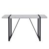 Modern Dining Table, 55 inch Kitchen Table for 4 People, Rectangular Dinner Table for Dining Room, Home Office, Living Room Furniture, Easy Assembly