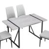 Modern Dining Table, 55 inch Kitchen Table for 4 People, Rectangular Dinner Table for Dining Room, Home Office, Living Room Furniture, Easy Assembly