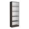 Home 4 Shelves Bookcase with Multi-Tiered Storage -Matt Gray / White -Office
