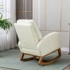 COOLMORE Rocking Chair, Modern Glider Chair, Recliner Armchair with Wood Legs and Side Pocket
