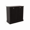Two-Compartment Tilt-Out Laundry Sorter Cabinet-Black