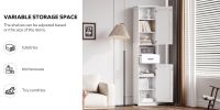 69" H Tall Bathroom Storage Cabinet with 2 Barn Doors and 1 Drawer, Narrow Storage Unit, Adjustable Shelves,Floor Cabinet for Bathroom, Living Room