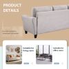 Modern Living Room Sofa Set Linen Upholstered Couch Furniture for Home or Office ,Light Grey,(2+3-Seat,Old Sku:SG000367AAA)