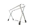 SOGA 2.4m Portable Standing Clothes Drying Rack Foldable Space-Saving Laundry Holder with Wheels
