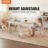 VEVOR Kids Table and 4 Chairs Set, Height Adjustable Toddler Table and Chair Set, Graffiti Desktop, Children Multi-Activity Table for Art, Craft
