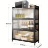 4-Tier Bakers Racks for Kitchens, Kitchen Storage Cabinets, Microwave Stand, Kitchen Shelves for Spices
