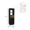 Bar Cabinet Bureck, Living Room, Black / Walnut