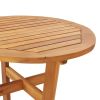 Patio Bar Table √ò23.6"x41.3" Solid Wood Acacia