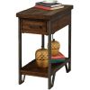 Modern Rustic Design 1pc Side Table / Nightstand Multi-Colored Panels Oak Finish USB Outlet Sofa Side Table Home Furniture