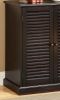Modern Transitional Design 1pc Shoe Cabinet Espresso Finish Adjustable Shelves Louver Design Doors Home Furniture Shoe Rack
