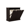 Two-Compartment Tilt-Out Laundry Sorter Cabinet-Black
